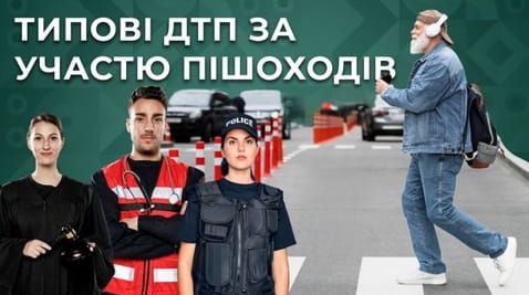 25. Typical road accidents involving pedestrians