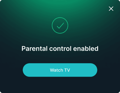 Use a password to watch 18+ channels