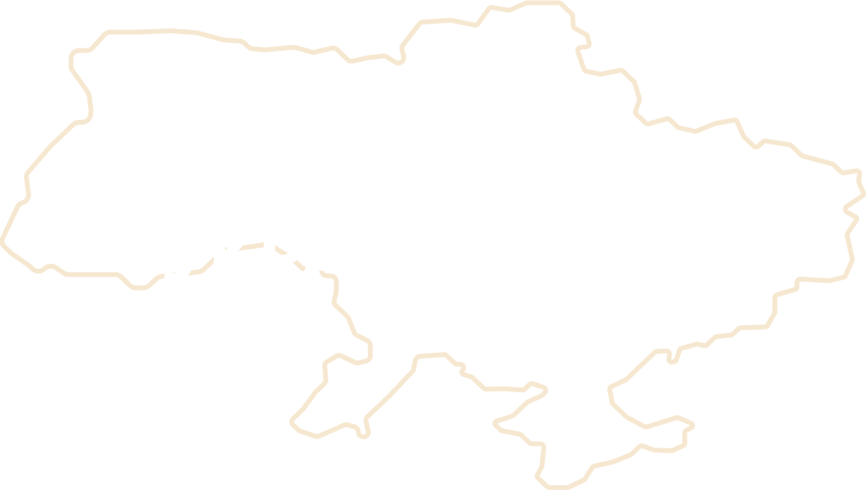 Map of Ukraine with Hollywood branding
